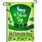 G128 - St Patrick's Day Garden Flag, St Patrick's Themed Decorations - Leprechaun Hat, | 12x18 Inch | Printed 150D Polyester - Rustic Holiday Seasonal Outdoor Flag